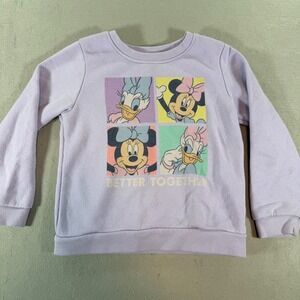 Disney Junior Minnie Mouse Daisy Duck Better Together Sweatshirt Purple 4T
